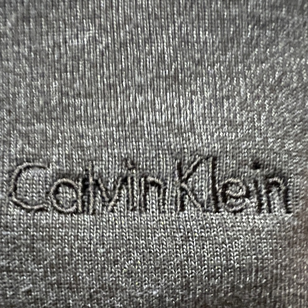 CALVIN KLEIN LIKE NEW MEN’S ZIP UP SWEATSHIRT JACKET DARK CLIFF HEATHER SZ M - Picture 5 of 6